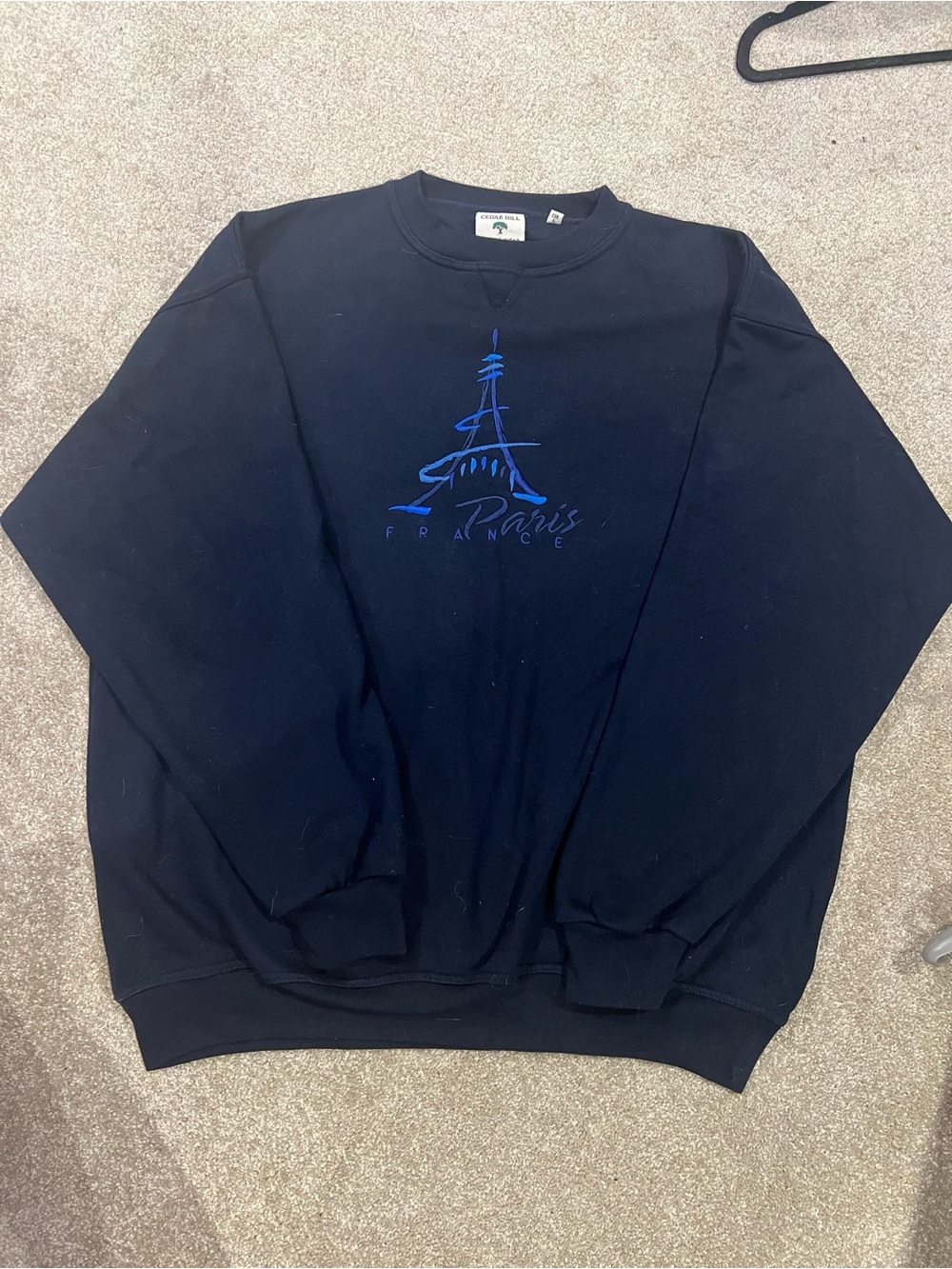 Navy blue Paris Crewneck Sweatshirt